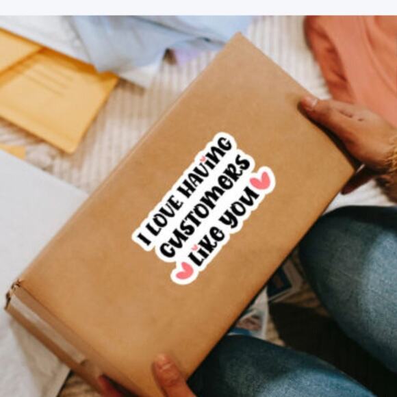 Handmade 50 Valentine's Day Small Business Package Stickers - Picture 7 of 8